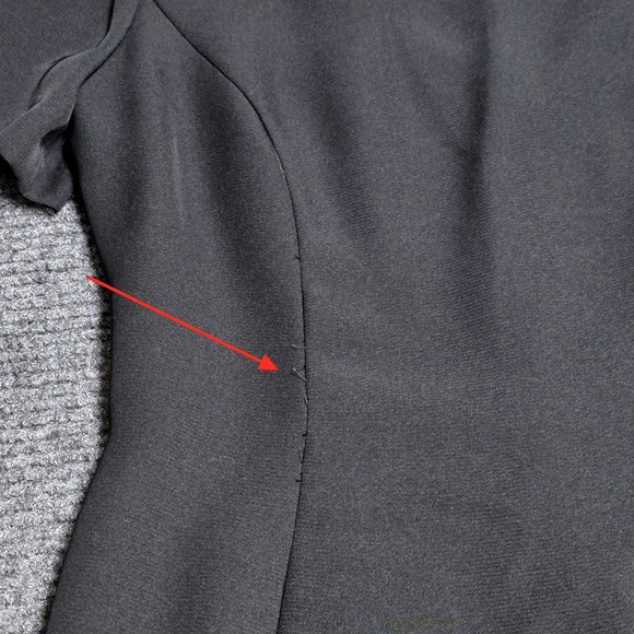 Vintage Bonnie Marx Ruffle Hem Cocktail Dress Women's Size 6 Black NWT - Picture 9 of 9